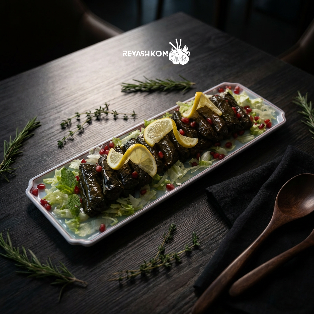 طبق ورق عنب وسط